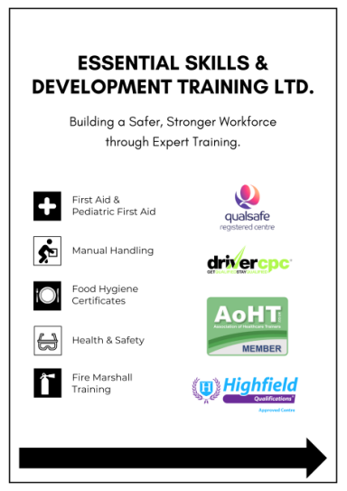 Signage designed for Tamworth's Essential Skills and Development Training