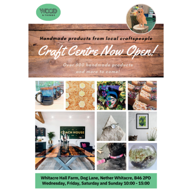 Leaflet made for Curdworth's Craft Centre