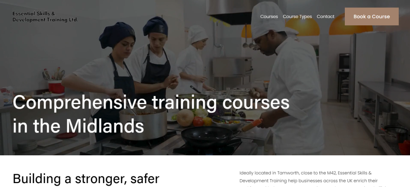 Website created for Tamworth's Essential Skills and Development Training