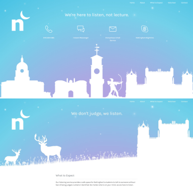 Website made for Nottingham Nightline